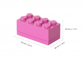 Lego, minipudełko klocek 8 - Różowe (40121739)
